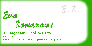 eva komaromi business card